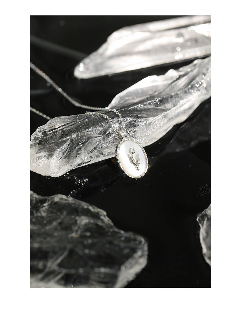 Tulip Grace Silver Pendant Necklace