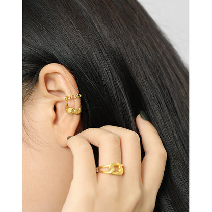 Openwork Chain Ear Cuff Earring OPHRASTUDIO