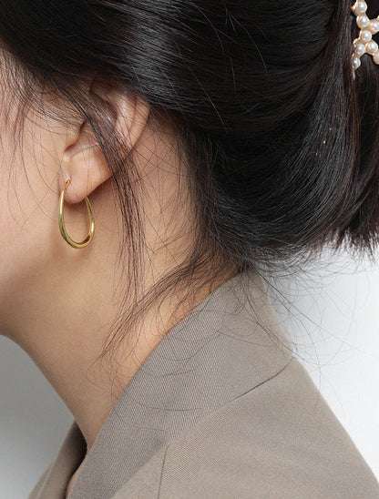 U-Form Polished Hoop Earrings OPHRASTUDIO