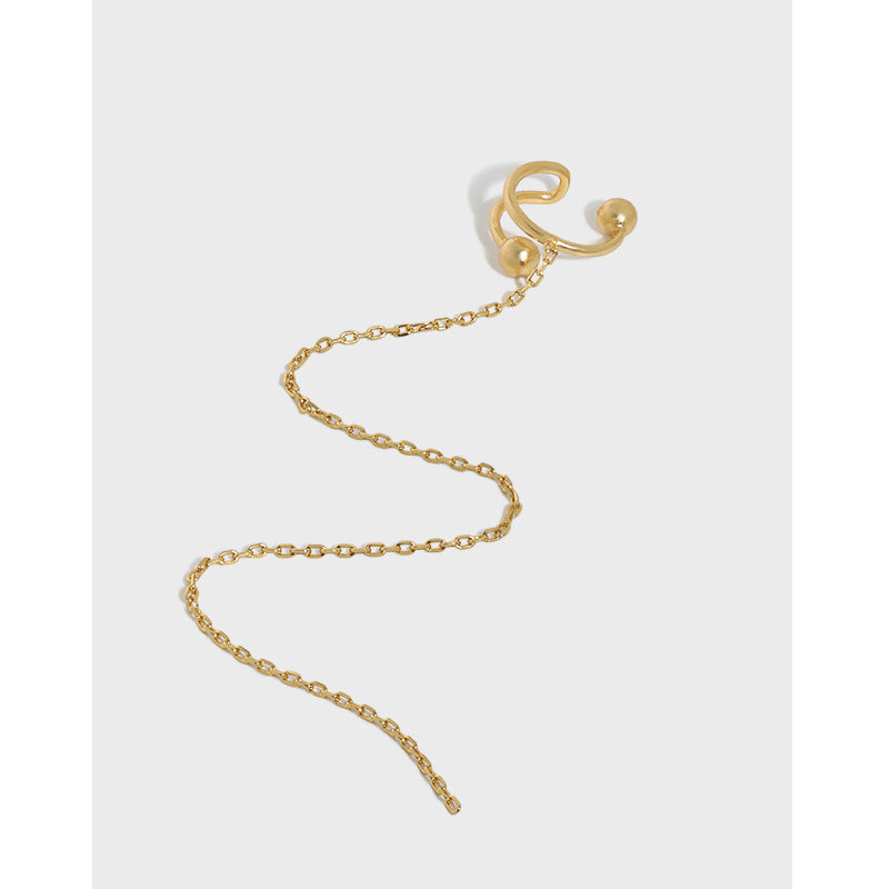 Single Chain Tassel Ear Cuff Earring OPHRASTUDIO