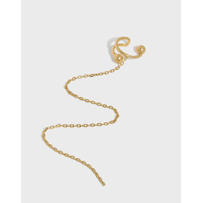 Single Chain Tassel Ear Cuff Earring OPHRASTUDIO