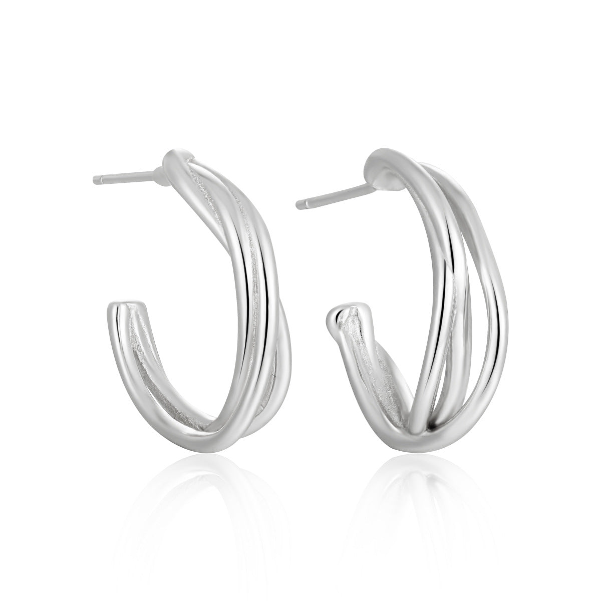 Layered Wrap C-Hoop Earrings OPHRASTUDIO