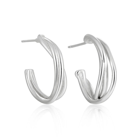 Layered Wrap C-Hoop Earrings OPHRASTUDIO
