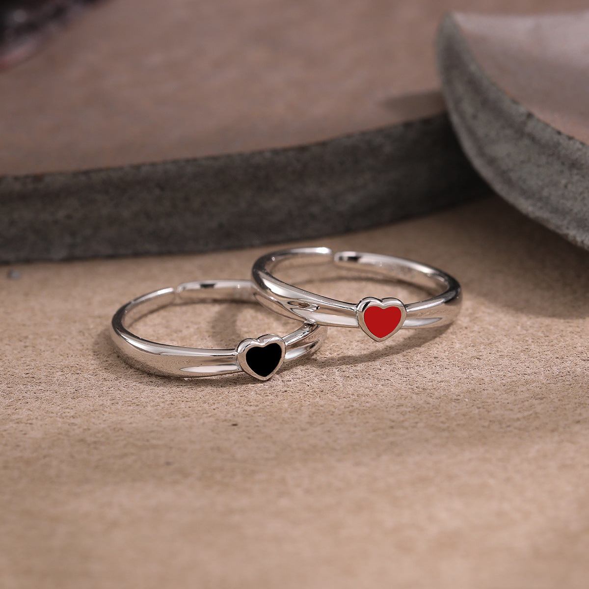 Heart Enamel Stacking Ring OPHRASTUDIO