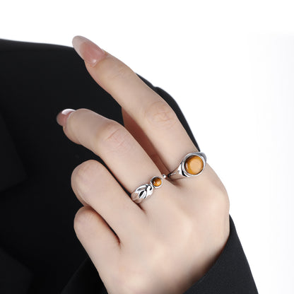 Tiger's Eye Signet Ring OPHRASTUDIO