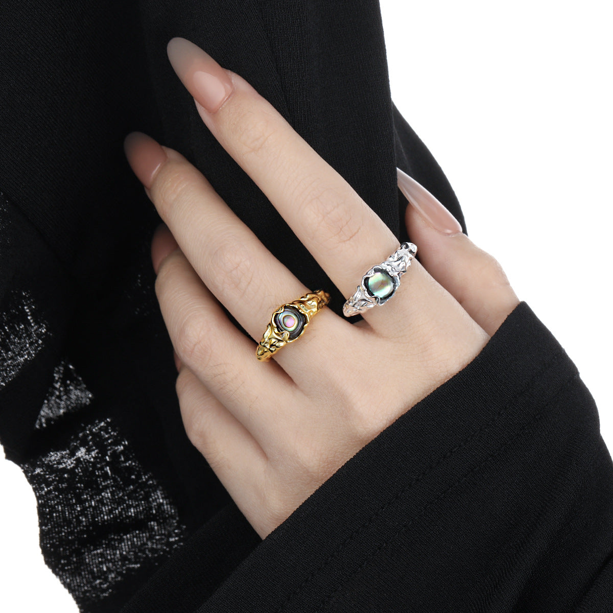 Abalone Shell Statement Ring OPHRASTUDIO