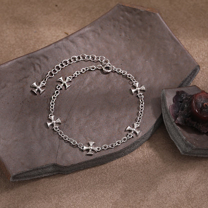 Cross Blossom Silver Bracelet OPHRASTUDIO