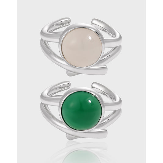SERAPHINA'S GEMSTONE GLOW SILVER RING - OPHRASTUDIO