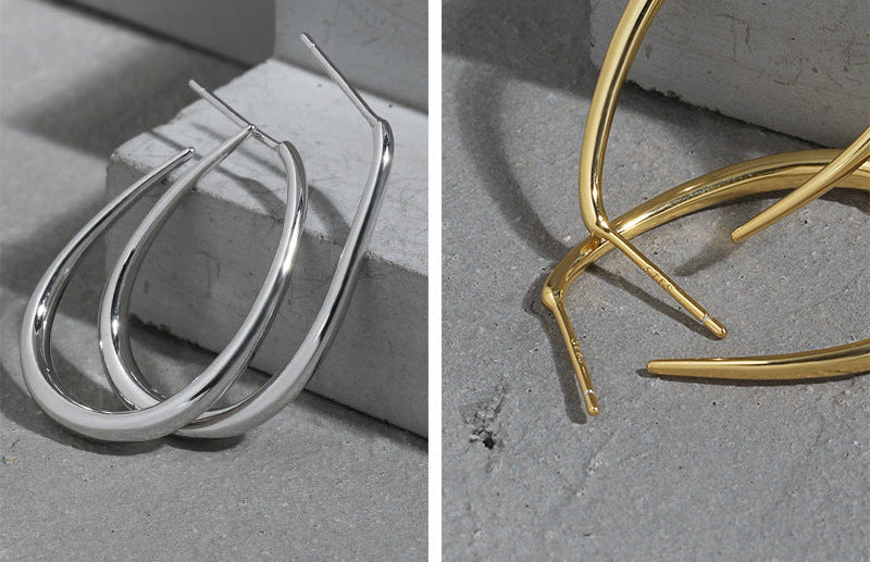 U-Form Polished Hoop Earrings OPHRASTUDIO