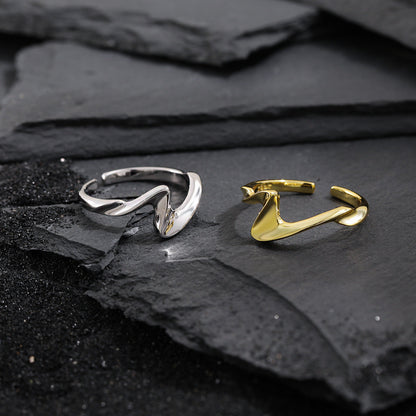 Polished Wave Statement Ring OPHRASTUDIO