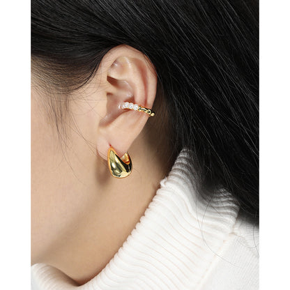 Sculpted Curve Hoop Earrings OPHRASTUDIO