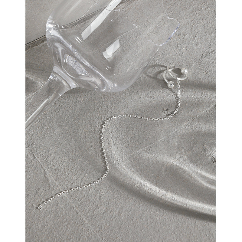 Single Chain Tassel Ear Cuff Earring OPHRASTUDIO