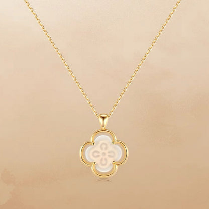 Fields of Summer Clover Silver Necklace OPHRASTUDIO