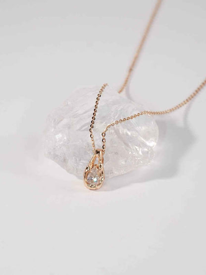 Tears of Eros Moissanite Teardrop Necklace