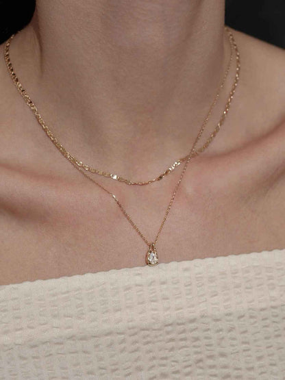 Tears of Eros Moissanite Teardrop Necklace