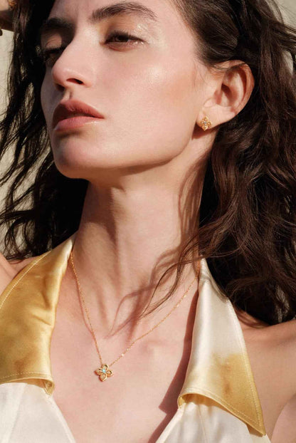 Lost Spring Valley Silver Clover Earrings