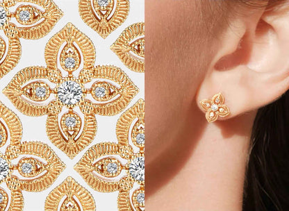 Lost Spring Valley Silver Clover Earrings