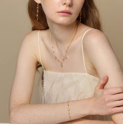 Aurora Sugar Cube Silver Necklace OPHRASTUDIO